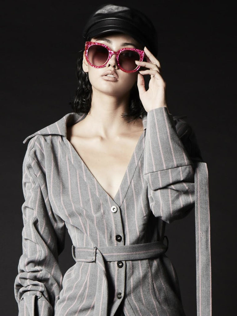 ARISSA X REVÉ by RENÉ STARRY-EYED Sunglasses (Pink)