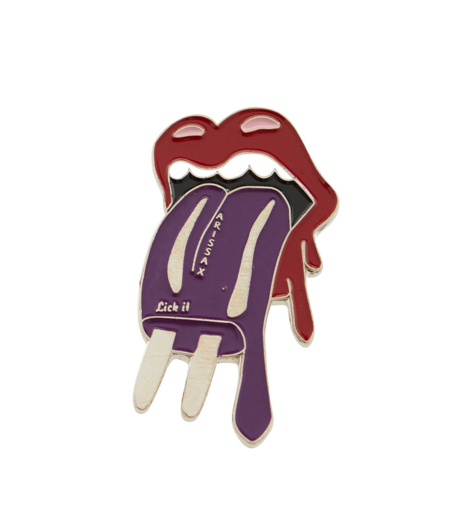 LICK IT Pin (Red x Purple)