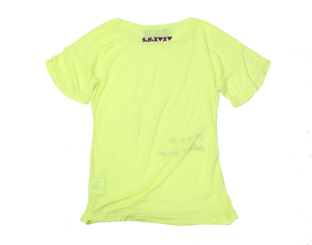 S.H.X NEON YELLOW STRETCHY TEE