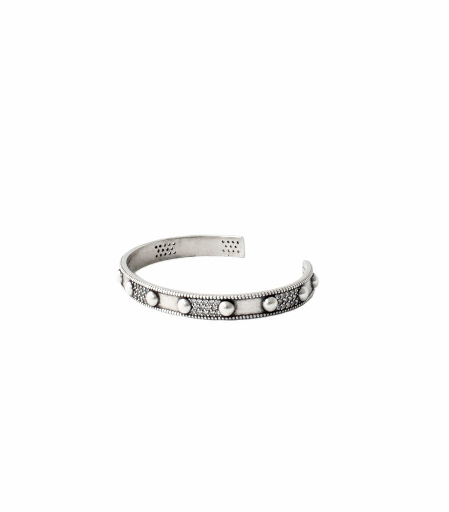 VEGA Cuff with Studs and Crystal Details