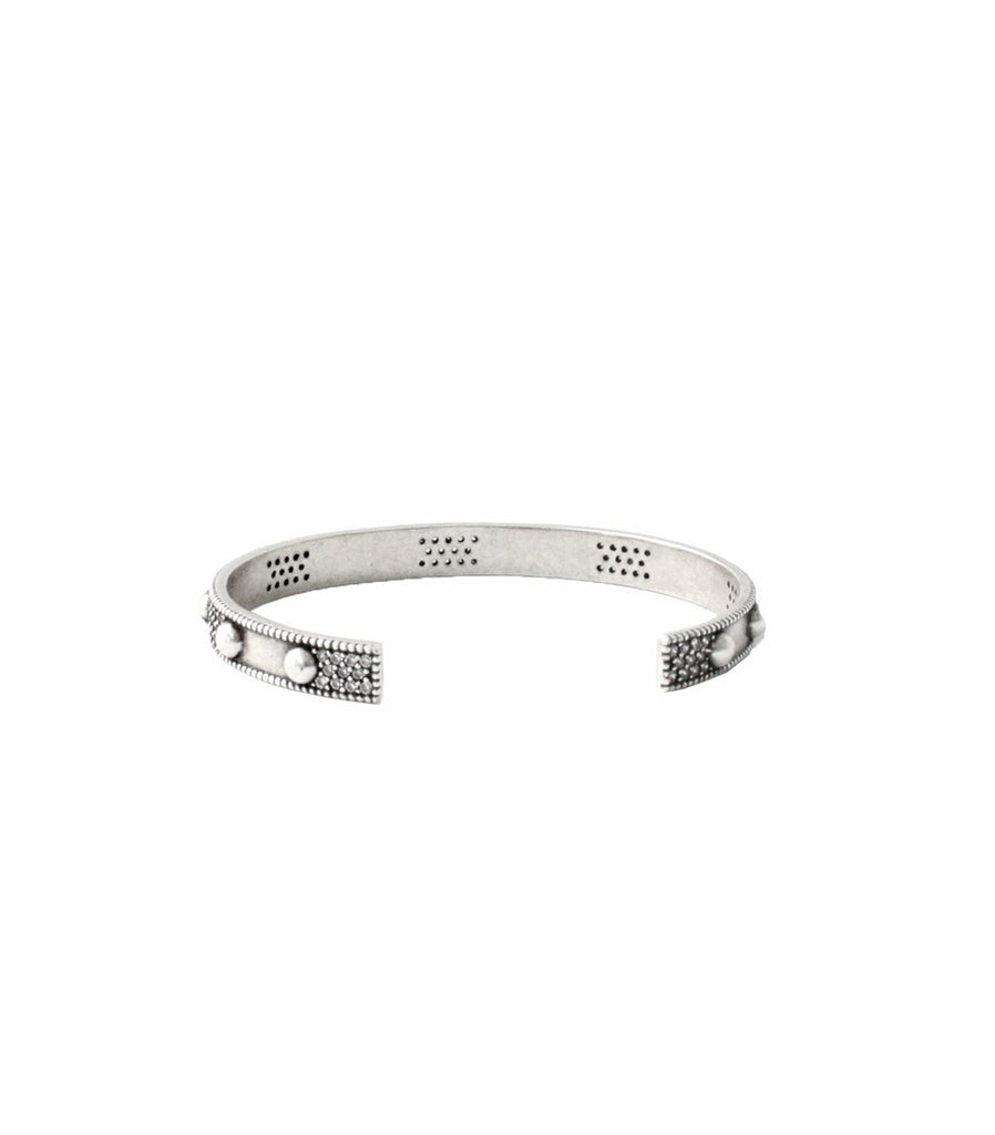 VEGA Cuff with Studs and Crystal Details