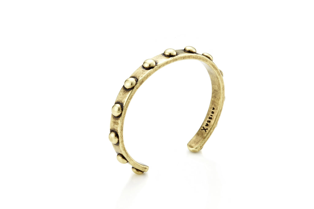 LOVE, PEACE, ROCK N' ROLL Cuff (Gold)