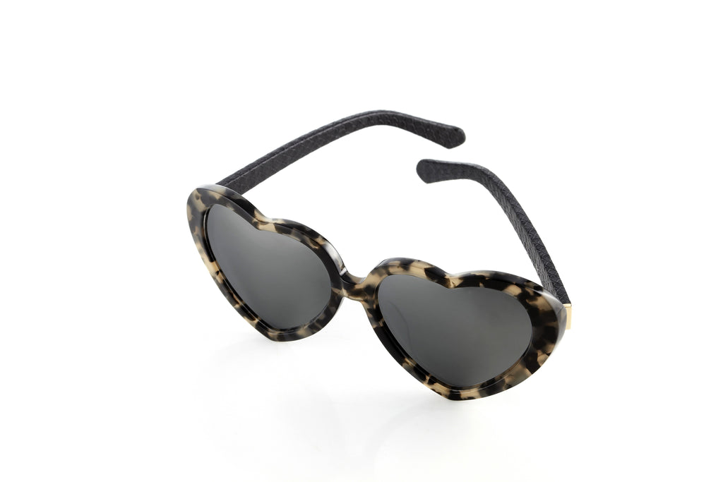 EYE HEART YOU Sunnies (Silver/Black)