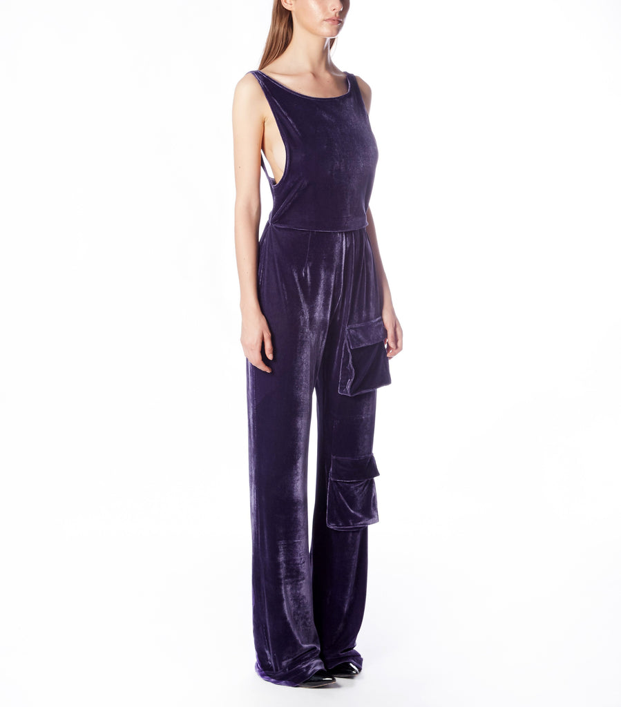 JOIE Jumpsuit (Purple Velvet)
