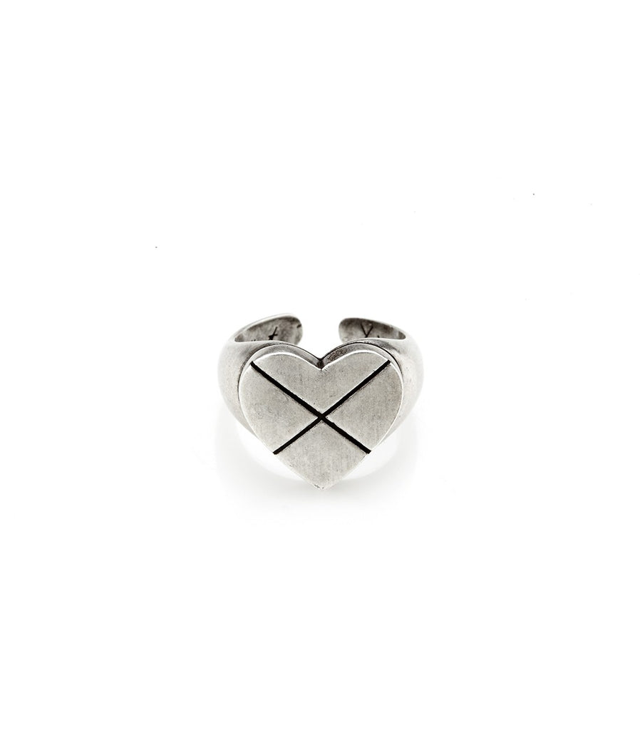 CROSS MY HEART Signature Ring (Silver)