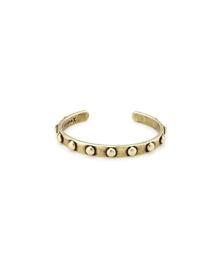 LOVE, PEACE, ROCK N' ROLL Cuff (Gold)