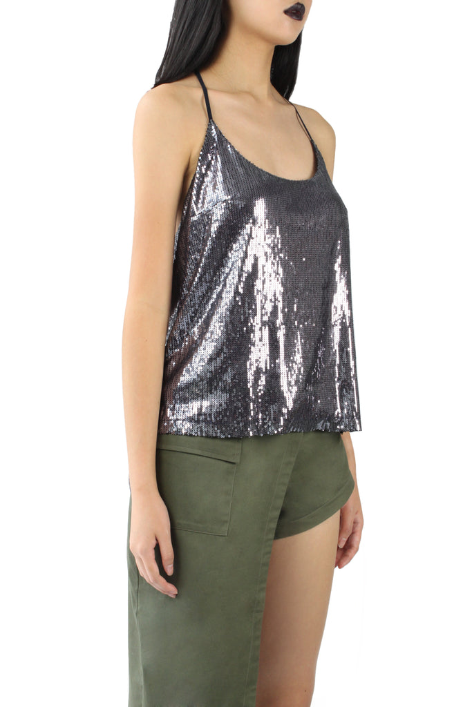 GLITZ Sequinned Camisole (Navy)