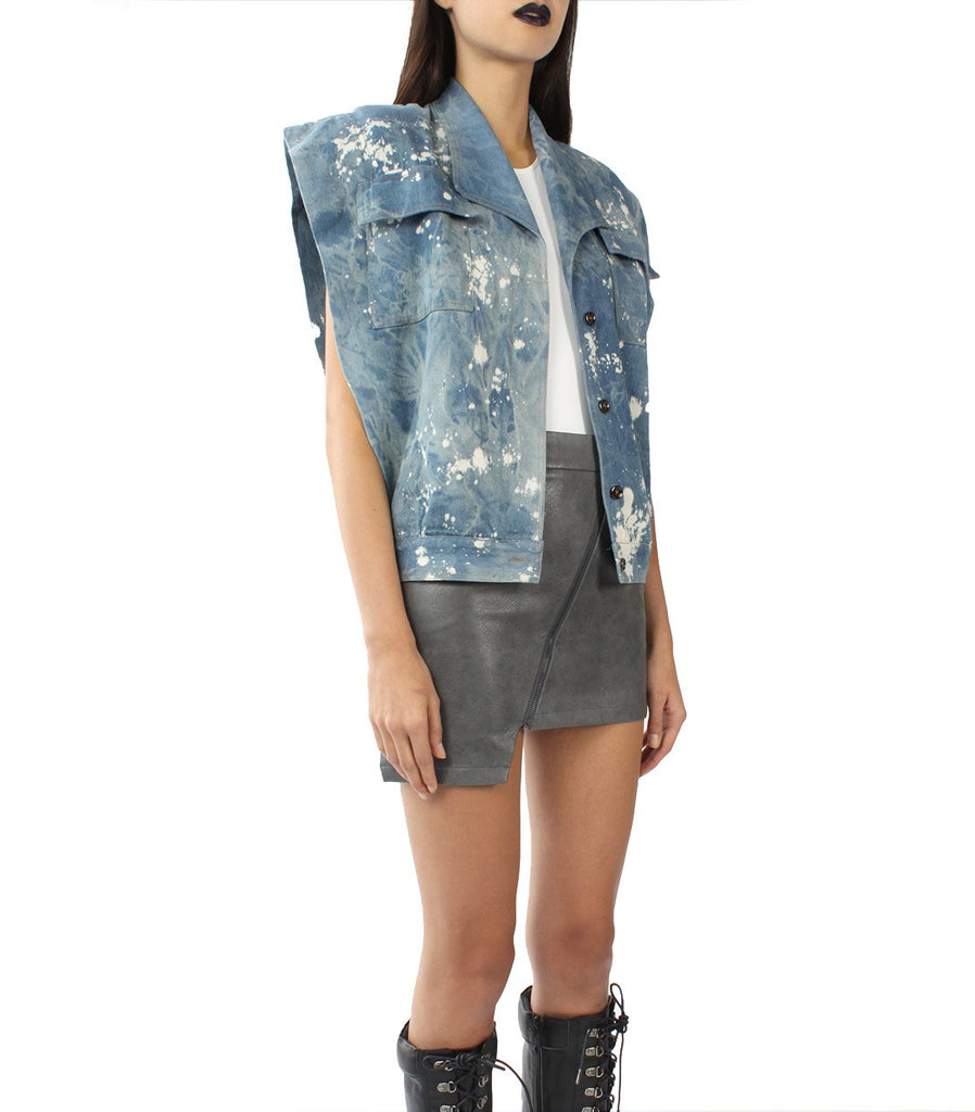 JETT Splattered Denim Vest