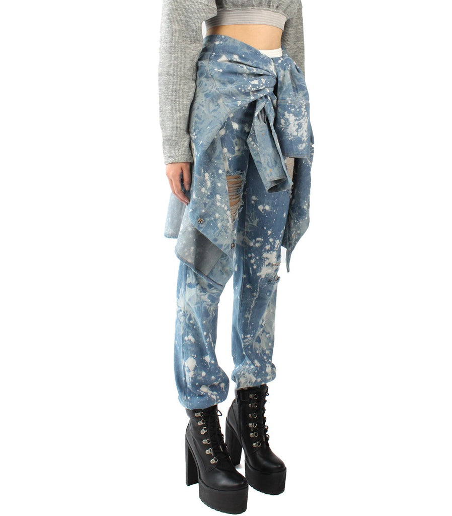 JETT Splattered Denim Tie - Pants