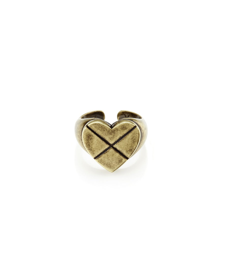 CROSS MY HEART Signature Ring (Gold)