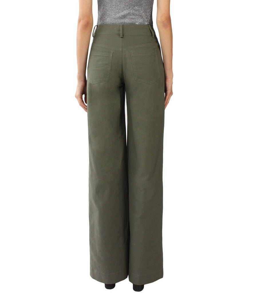 EDIE Slit Pants (Military Green)