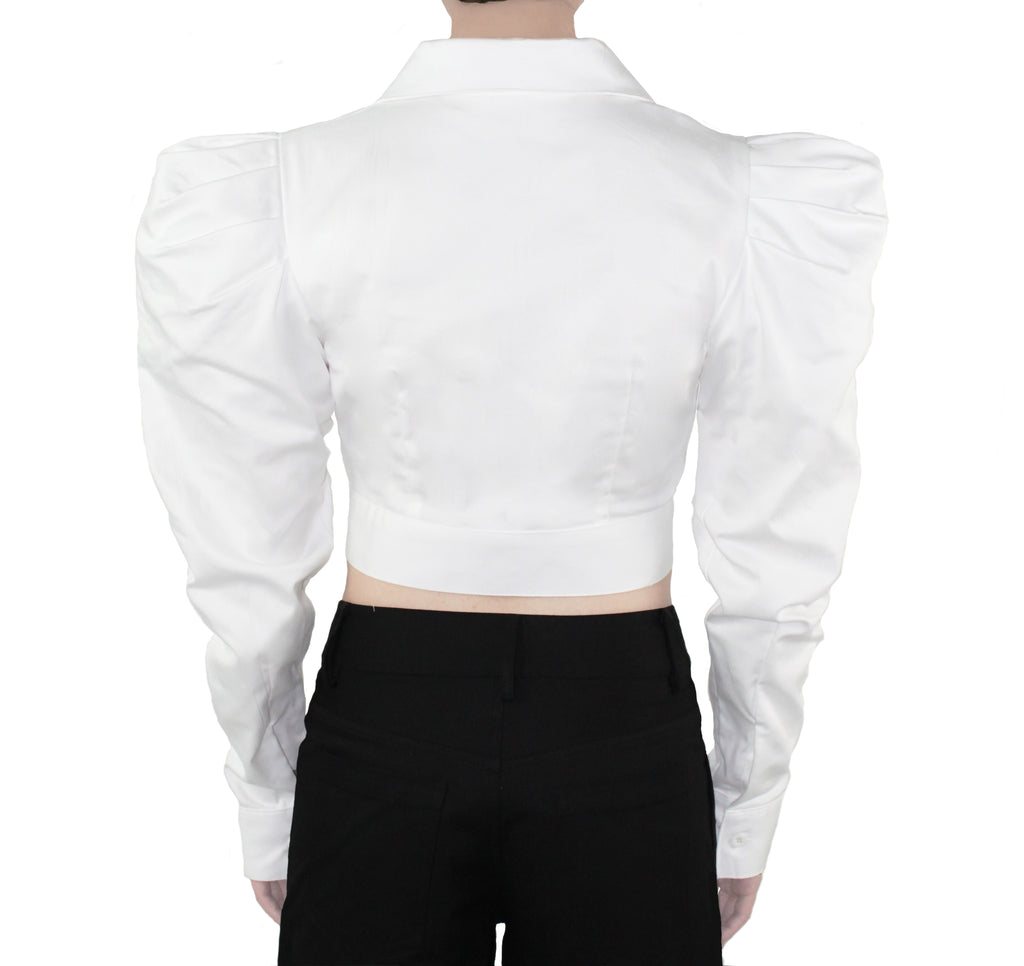 HEARTAGE Pouf Sleeves Shirt (White)