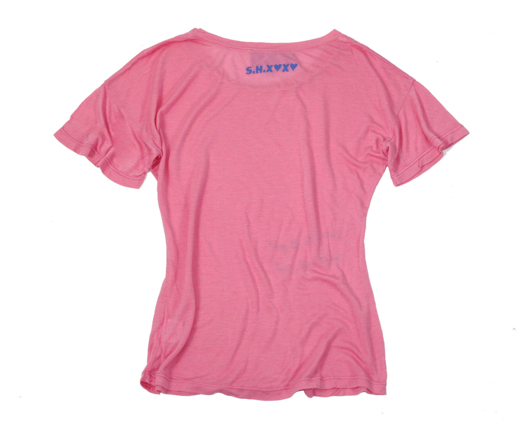 S.H.X BUBBLEGUM PINK STRETCHY TEE