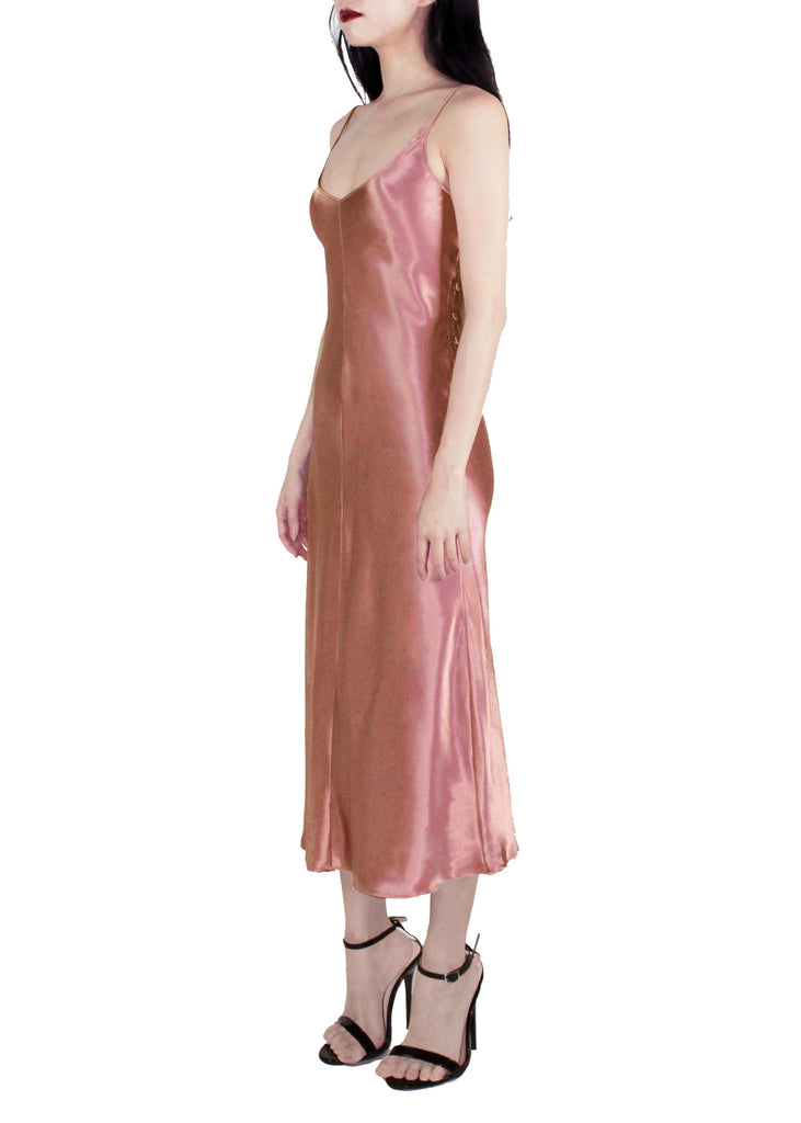 PEACH BEACH SATIN SLIP DRESS