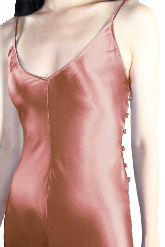 PEACH BEACH SATIN SLIP DRESS