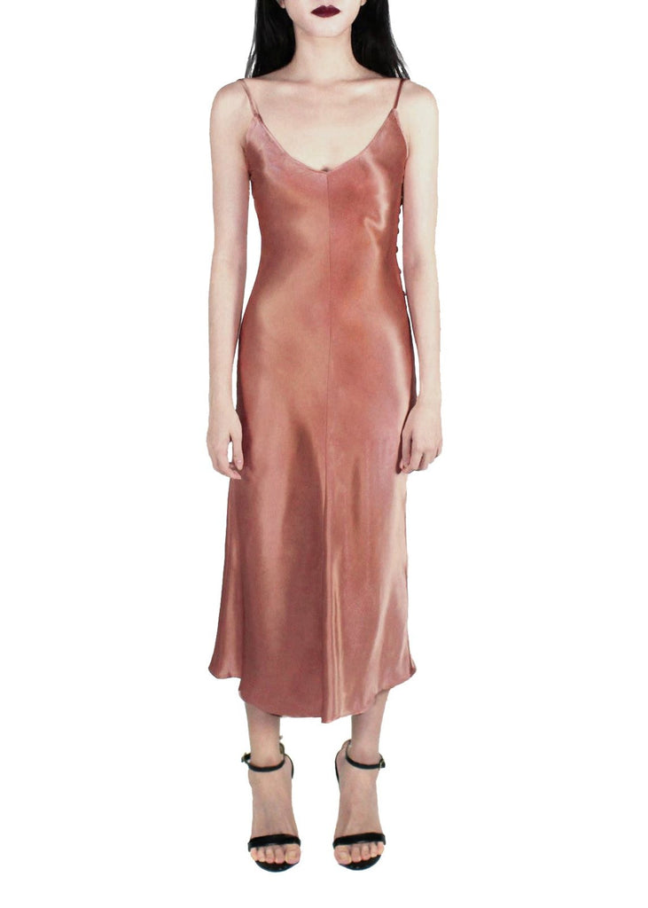 PEACH BEACH SATIN SLIP DRESS